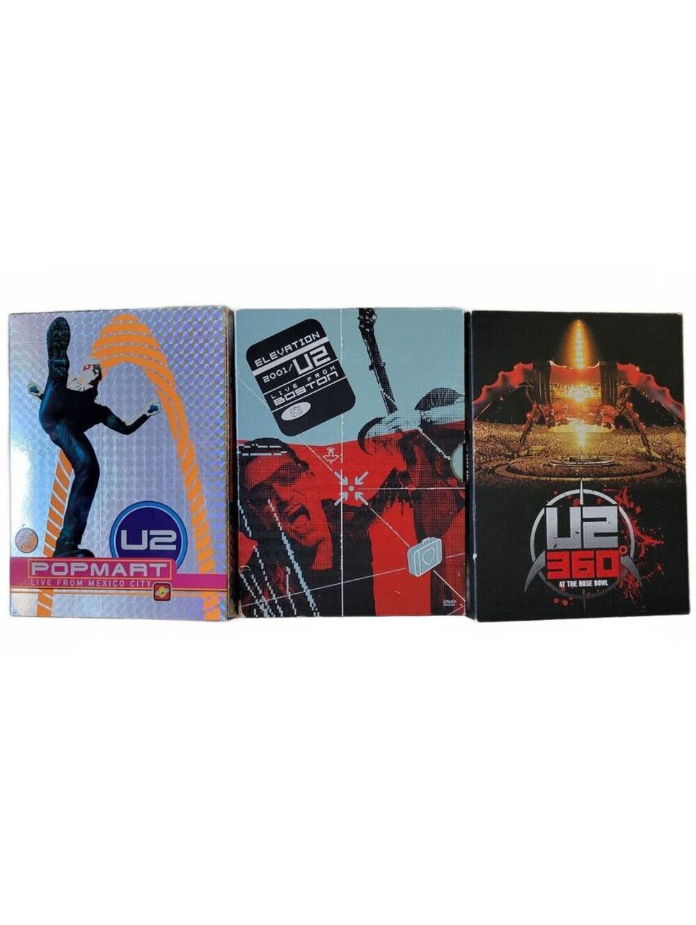 U2 Concert DVD Set PopMart Live Mexico City, Elevation 2001 Live B.C, U2 360